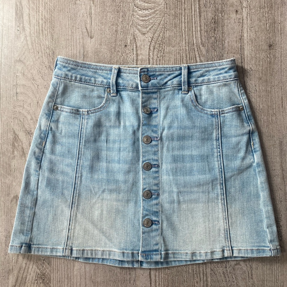 American Eagle Outfitters Blue Mini Skirt Casual A-Line
